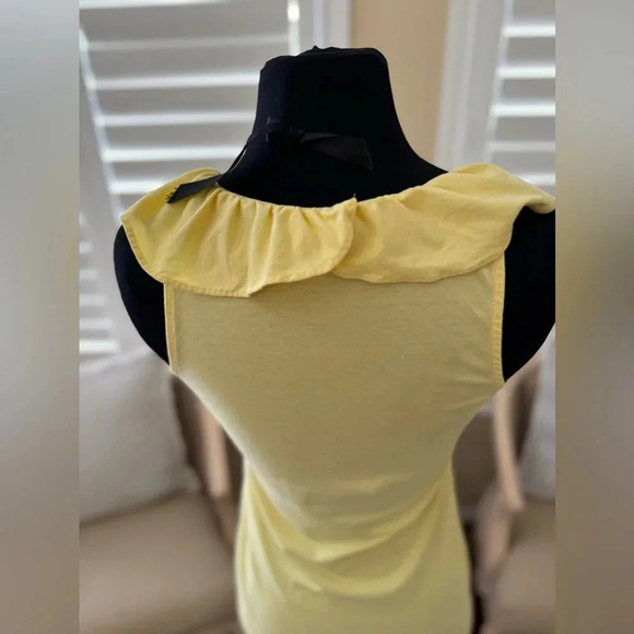 Lilly Pulitzer | Nadel Sunglow Ruffled Pima Cotton Tank Top - Size XS - Picture 4 of 6